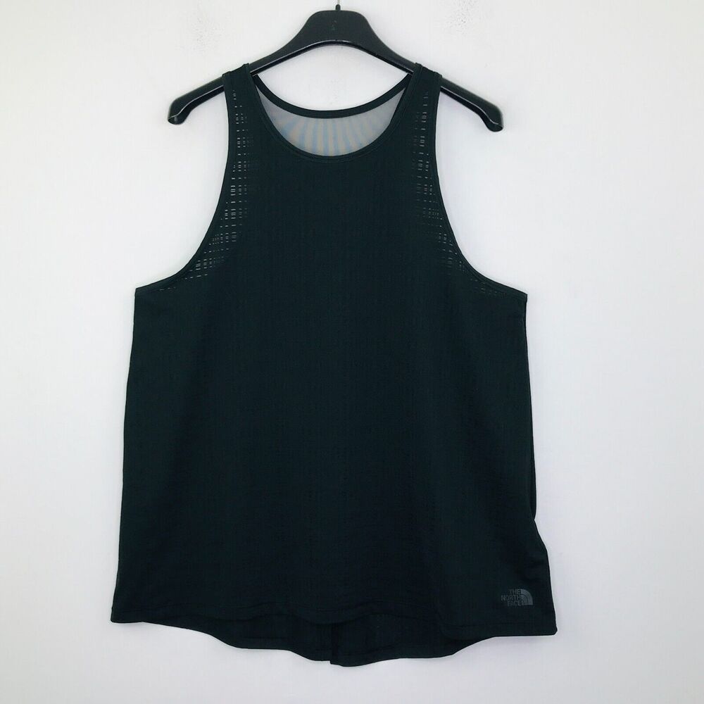 The North Face Women's Large Tank Top Black Dayology Vented Mesh V-Back BI15